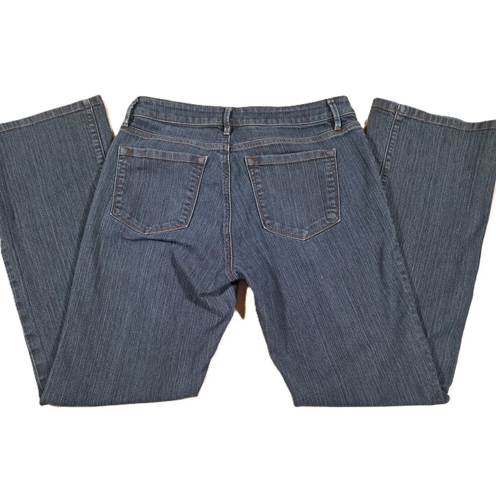 Ann Taylor Loft Curvy Bootcut Jeans Dark Wash Denim Blue Size 6 Womens - Picture 2 of 6